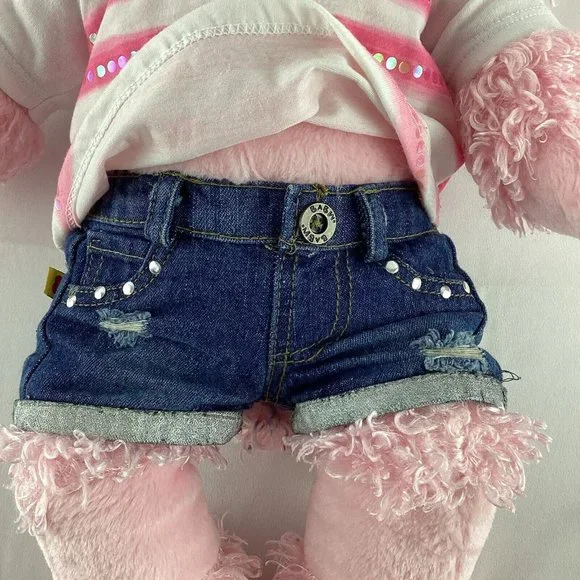 Build A Bear Pink French Poodle Dog with Music Player Earphones Plush Clothes - Picture 7 of 9